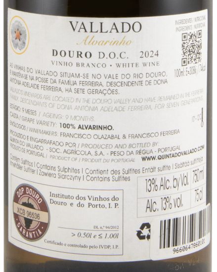 2024 Vallado Alvarinho branco