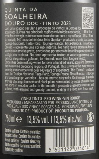 2023 Borges Quinta da Soalheira red