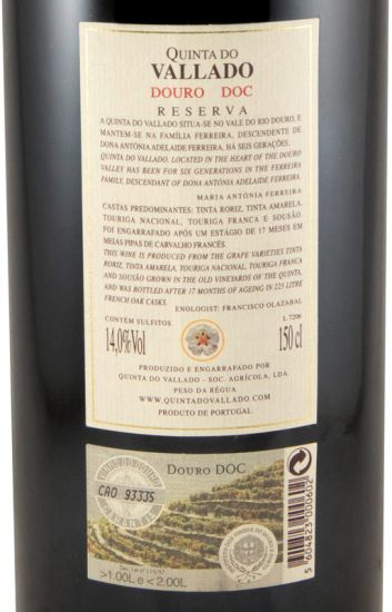 2005 Vallado Reserva tinto 1,5L