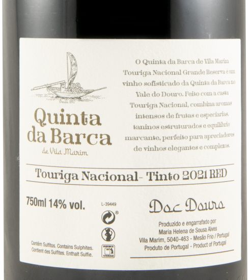 2021 Quinta da Barca Touriga Nacional Grande Reserva tinto