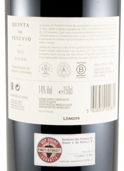 2022 Quinta do Vesuvio red 1.5L