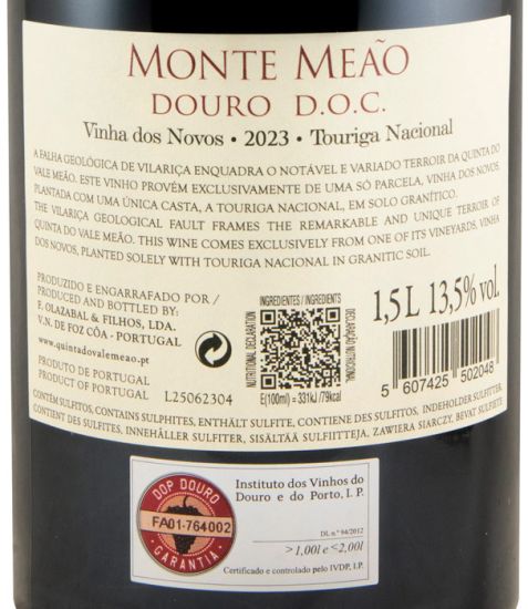2023 Meandro do Vale Meão Vinha dos Novos Touriga Nacional tinto 1,5L