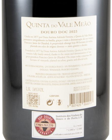 2023 Quinta do Vale Meão tinto 1,5L