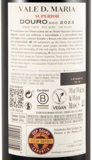 2023 Vale D. Maria Douro Superior tinto