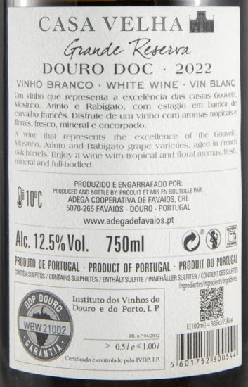 2022 Casa Velha Grande Reserva branco