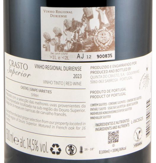 2023 Crasto Superior Syrah tinto 1,5L