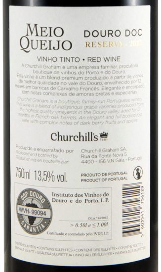 2023 Churchill's Meio Queijo Reserva tinto
