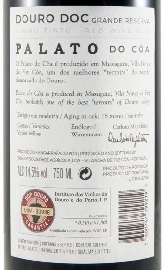 2017 Palato do Côa Grande Reserva tinto