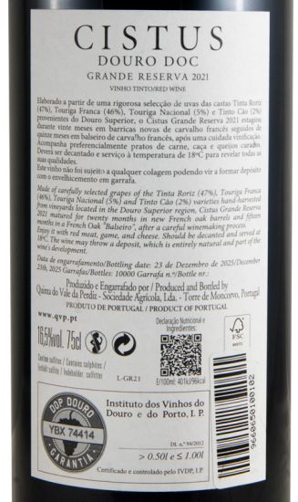 2021 Cistus Grande Reserva tinto