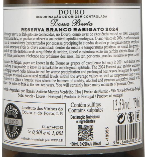 2024 Dona Berta Rabigato Reserva white