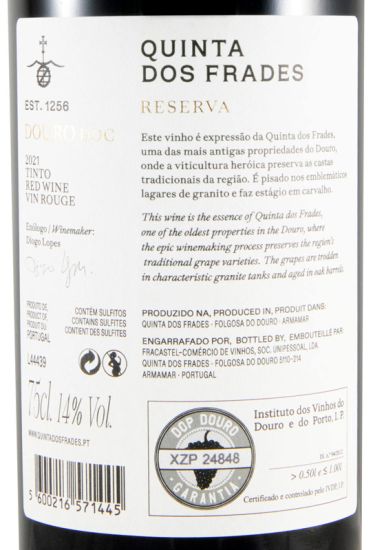 2021 Quinta dos Frades Reserva red