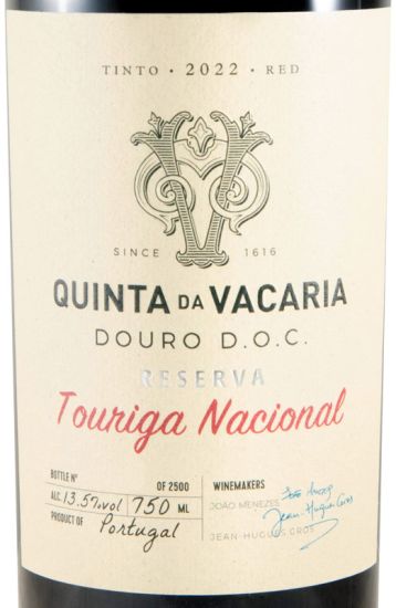 2022 Quinta da Vacaria Touriga Nacional tinto