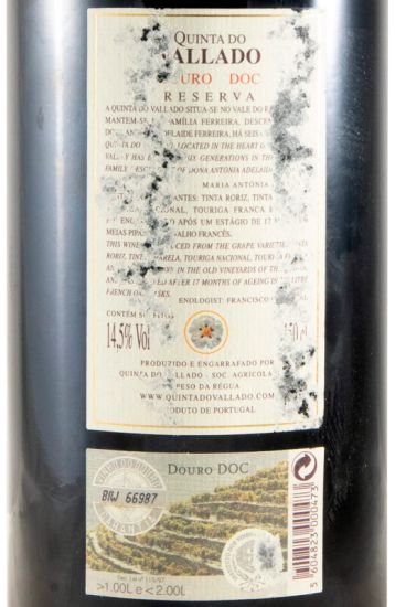 2004 Vallado Reserva tinto 1,5L