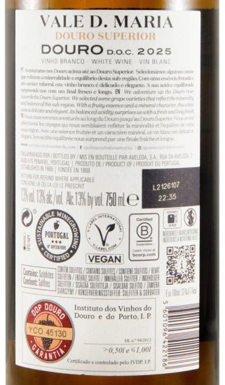 2025 Vale D. Maria Douro Superior branco