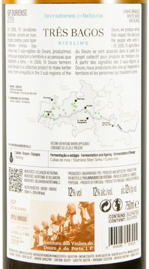 2019 Lavradores de Feitoria Três Bagos Riesling branco
