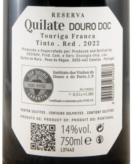 2022 Quilate Touriga Franca Reserva tinto