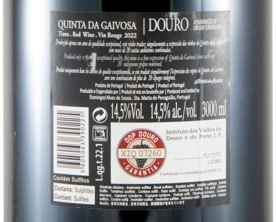 2022 Quinta da Gaivosa tinto 3L
