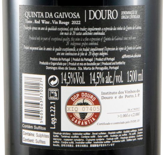2022 Quinta da Gaivosa tinto 1,5L