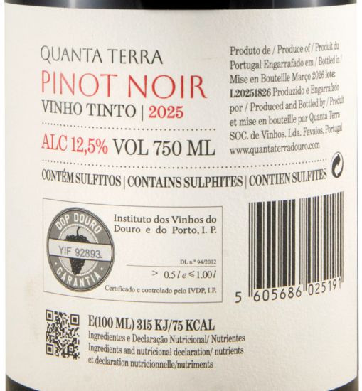 2025 Quanta Terra Pinot Noir tinto