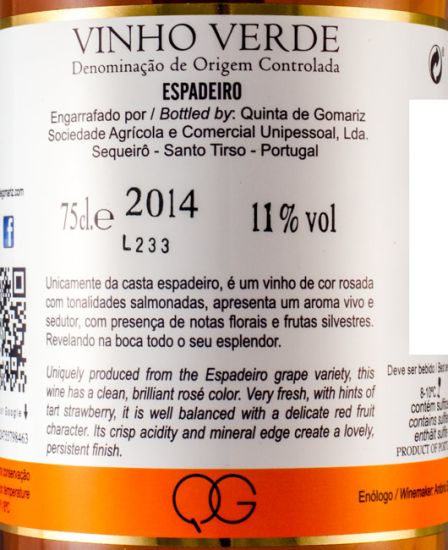 2014 Quinta Gomariz Espadeiro rosé