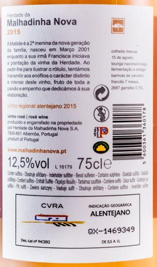 2015 Malhadinha rosé