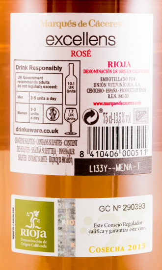 2015 Marqués de Cáceres Excellens Rioja rosé
