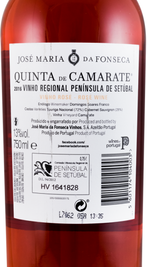 2016 José Maria da Fonseca Quinta de Camarate rosé