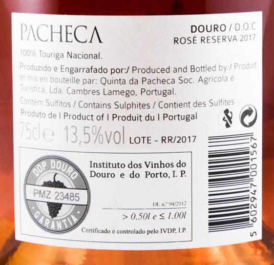 2017 Pacheca Reserva rosé