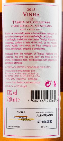 2015 Vinha da Tapada de Coelheiros rosé