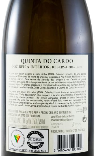 2016 Quinta do Cardo Reserva Caladoc biológico rosé