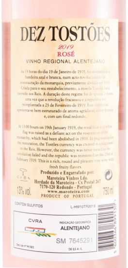 2019 Herdade da Maroteira Dez Tostões rosé