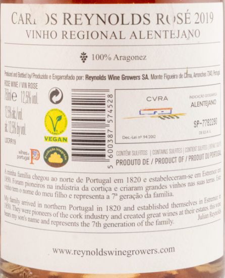 2019 Carlos Reynolds rosé