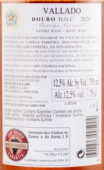 2020 Vallado rosé