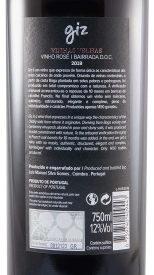 2019 Giz by Luís Gomes Vinhas Velhas rosé