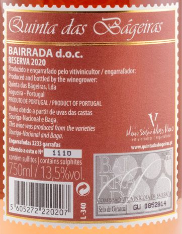 2020 Quinta das Bágeiras Reserva rosé