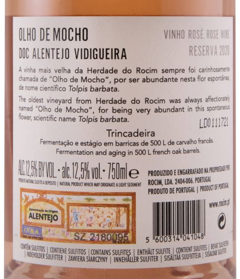 2020 Herdade do Rocim Olho de Mocho Reserva rosé