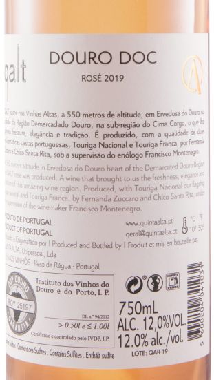 2019 Quinta Alta Qalt rosé