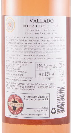 2021 Vallado rosé