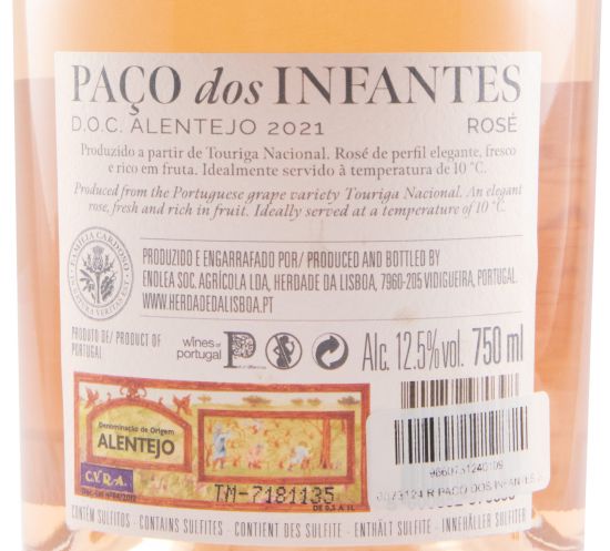 2021 Herdade da Lisboa Paço dos Infantes Touriga Nacional rosé