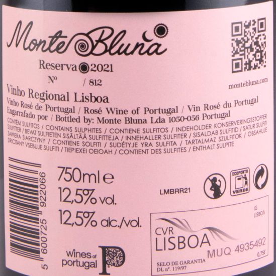 2021 Monte Bluna Reserva rosé
