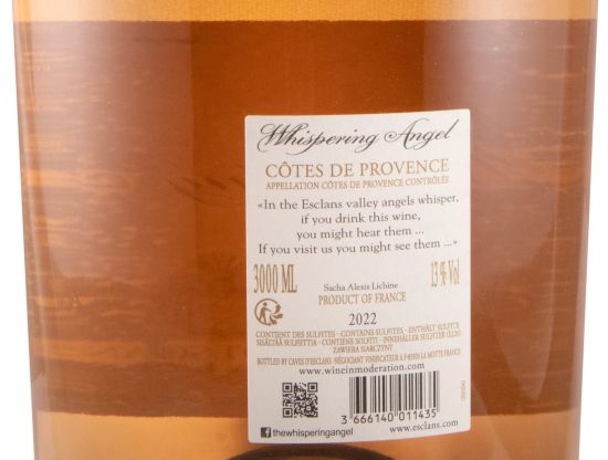 2022 Château d'Esclans Whispering Angel Côtes de Provence rosé 3L