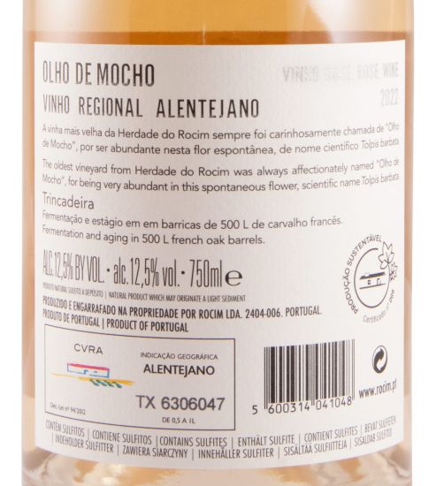 2022 Herdade do Rocim Olho de Mocho Reserva rosé (rótulo danificado)