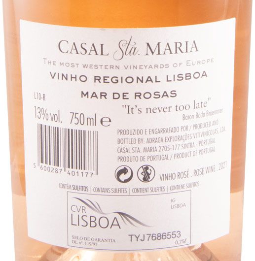 2021 Casal Sta. Maria Mar de Rosas rosé
