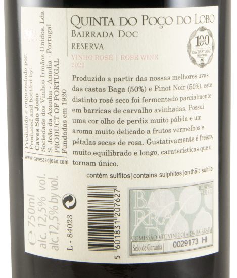 2022 Quinta do Poço do Lobo Reserva rosé
