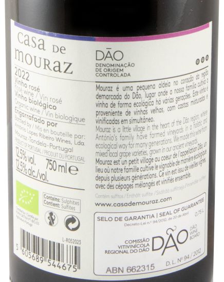 2022 Casa de Mouraz biológico rosé