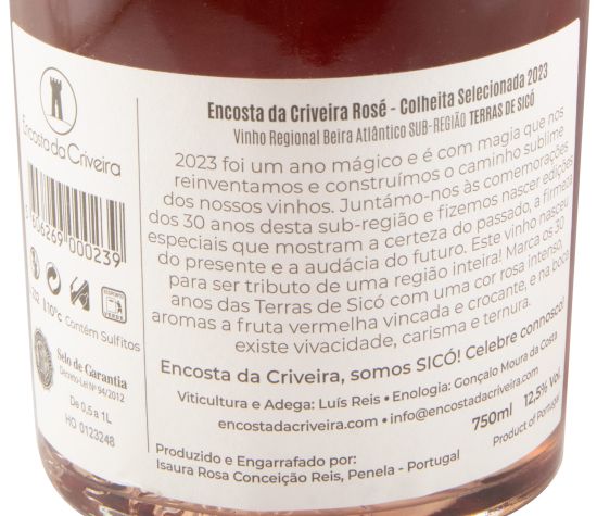 2023 Encosta da Criveira Terras de Sicó rosé
