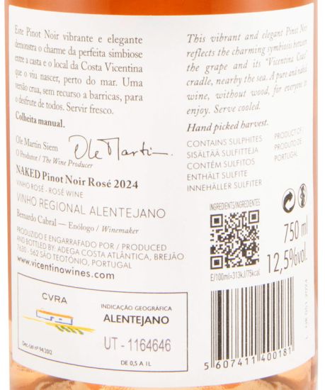 2024 Vicentino Naked Pinot Noir rosé