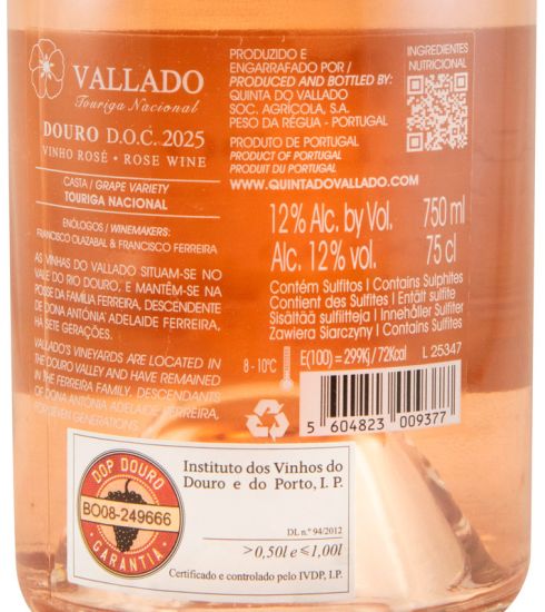 2025 Vallado rosé