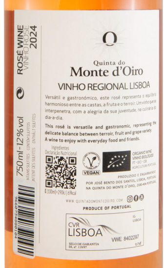 2024 Quinta do Monte d'Oiro organic rosé