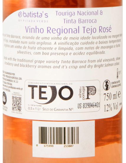 2025 Batista's Touriga Nacional & Tinta Barroca rosé